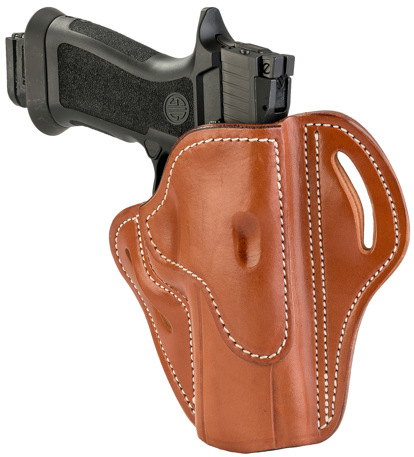 112384.jpg 1791 Gunleather BH24CBRR BH2.4 OWB 2.4 CLassic Brown Leather Belt Slide Fits Walther PPQ/Sig P320/Springfield XD-M - Image 1