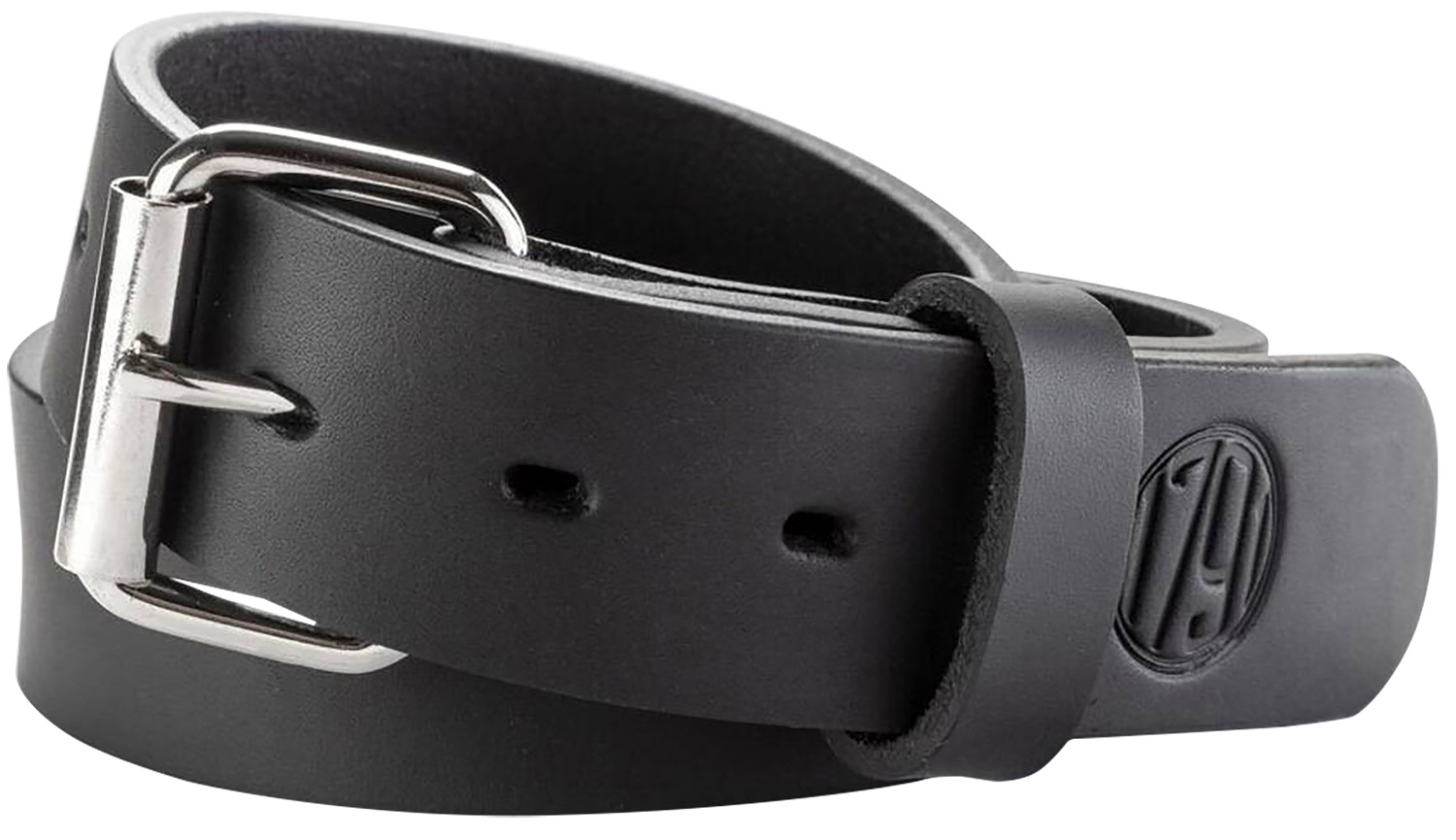 118481.jpg 1791 Gunleather BLT014650SBLA 01 Gun Belt Stealth Black Leather 46/50 1.50" Wide Buckle Closure - Image 1