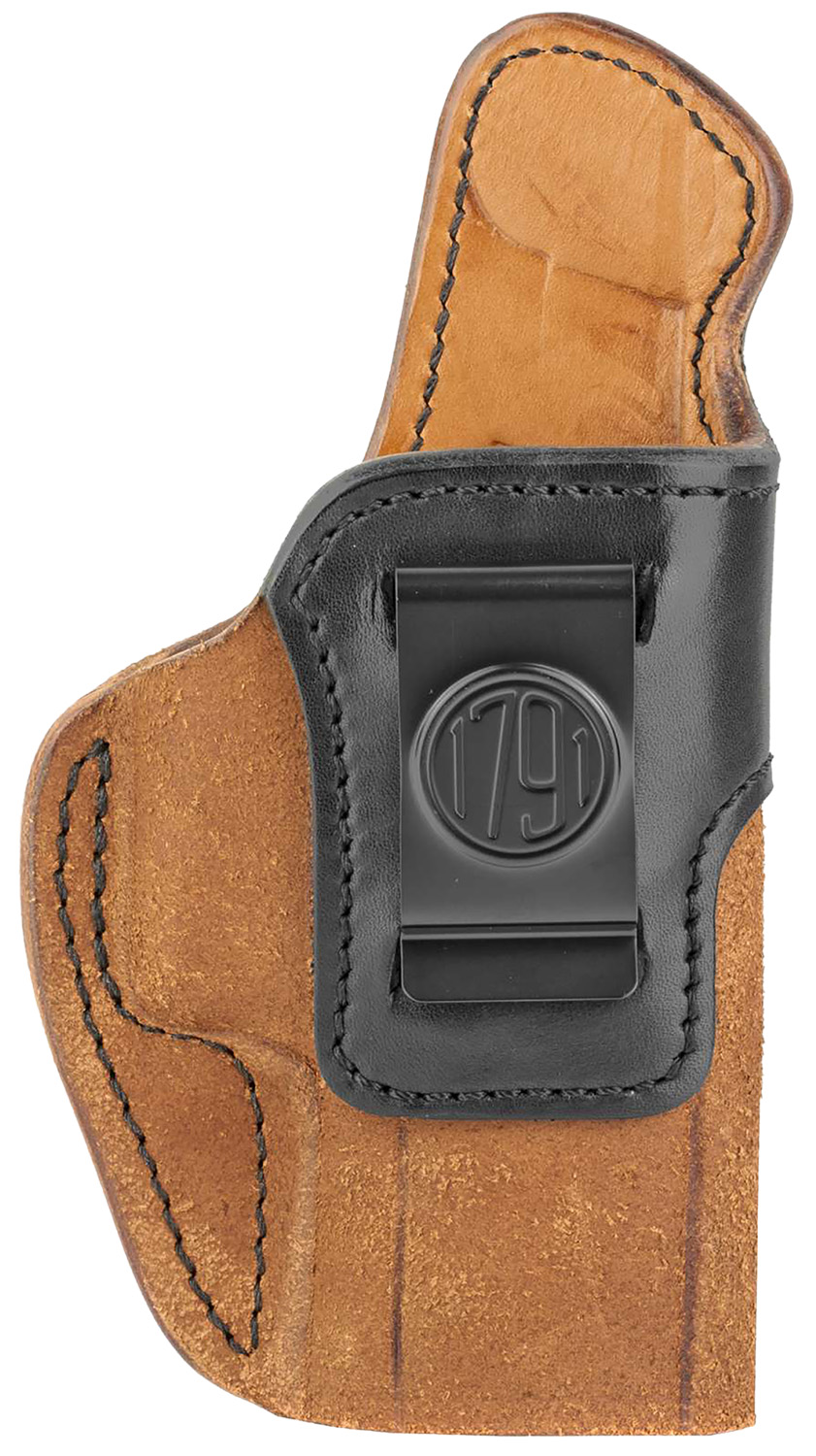 112362.jpg 1791 Gunleather RCH5BLBR RCH IWB Size 05 Black/Brown Leather Belt Clip Fits Springfield XD-M/HK VP9SK Right Hand - Image 1