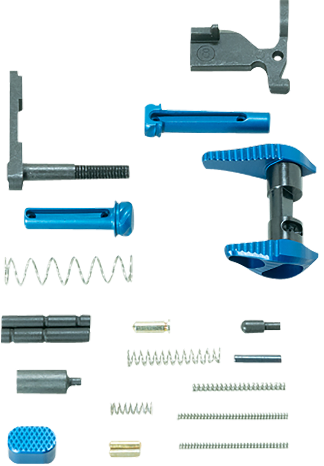 146532.jpg Timber Creek Outdoors ARLPKB Lower Parts Kit Blue Anodized Aluminum for AR-15 - Image 1