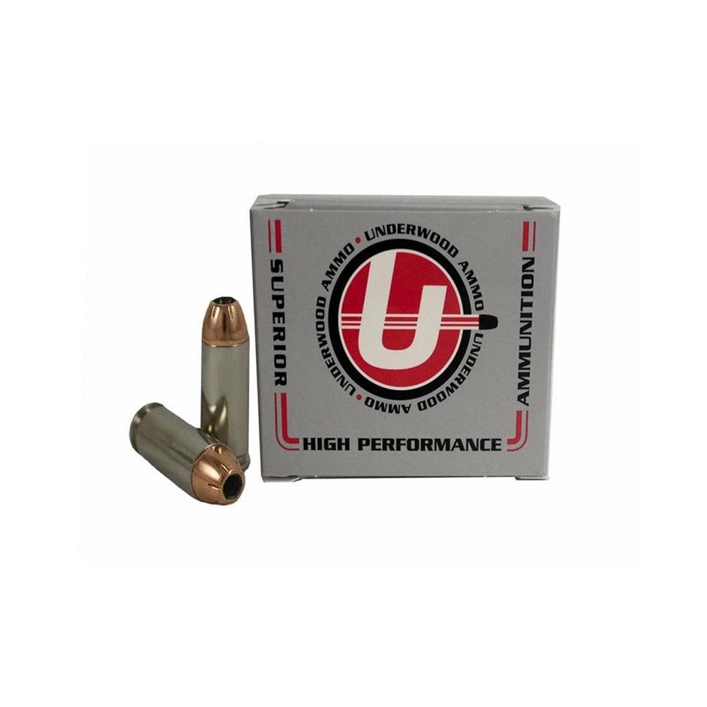 https3A2F2Fmedia.chattanoogashooting.com2Fimages2Fproduct2FUB2432FUB243.jpg Underwood Ammo XTP Jacketed Hollow Point Handgun Ammunition 10mm Auto 180gr JHP 1300 fps 20/ct - Image 1