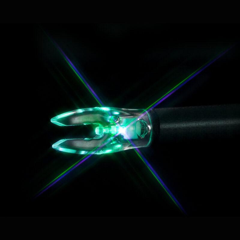 https3A2F2Fmedia.chattanoogashooting.com2Fimages2Fproduct2FGFNT3202FGFNT320.jpg Nockturnal FIT Universal Size Lighted Nock - Blue/Green Strobing 3/pk - Image 1