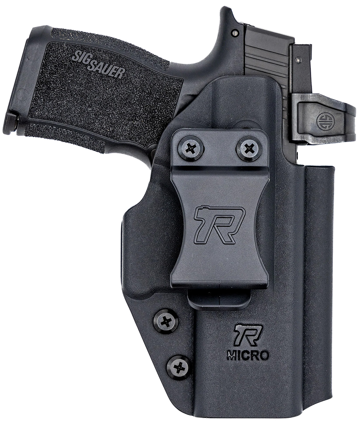 166165.jpg Rounded Gear RGUNVRSLCMPCTBLK Universal Kydex IWB Black Kydex Belt Clip Fits Compact Sized Handguns Right Hand - Image 1