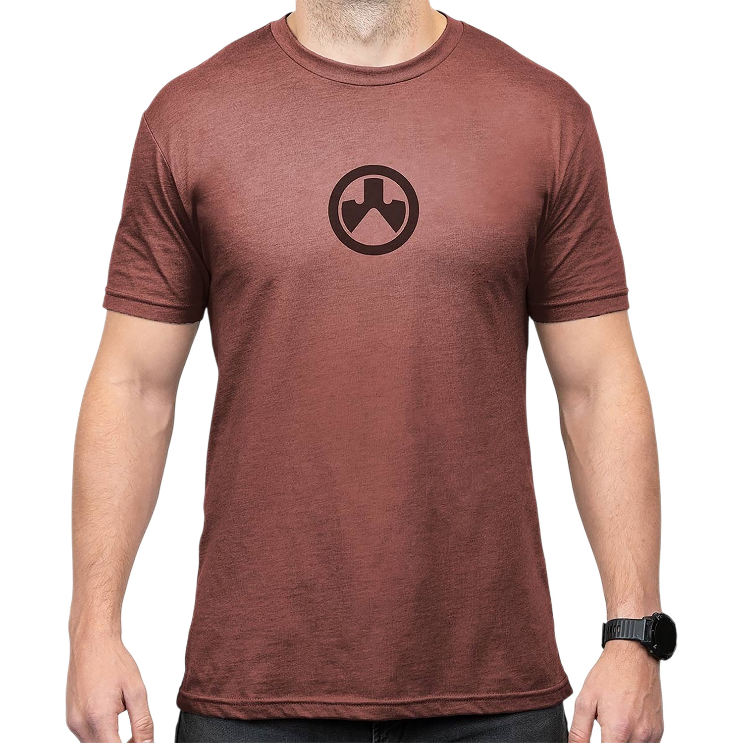 184112.jpg Magpul MAG1115-613 Icon Redrock Heather Cotton/Polyester Short Sleeve XL - Image 1