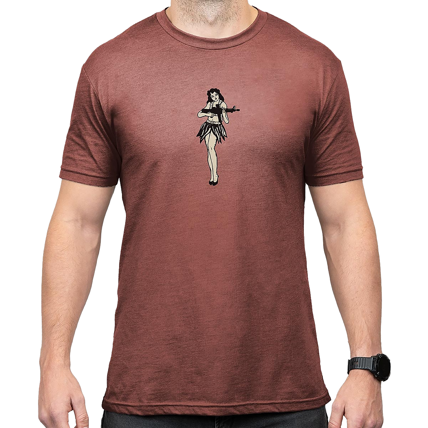 184116.jpg Magpul MAG1117-613 Hula Girl Redrock Heather Cotton/Polyester Short Sleeve 2XL - Image 1
