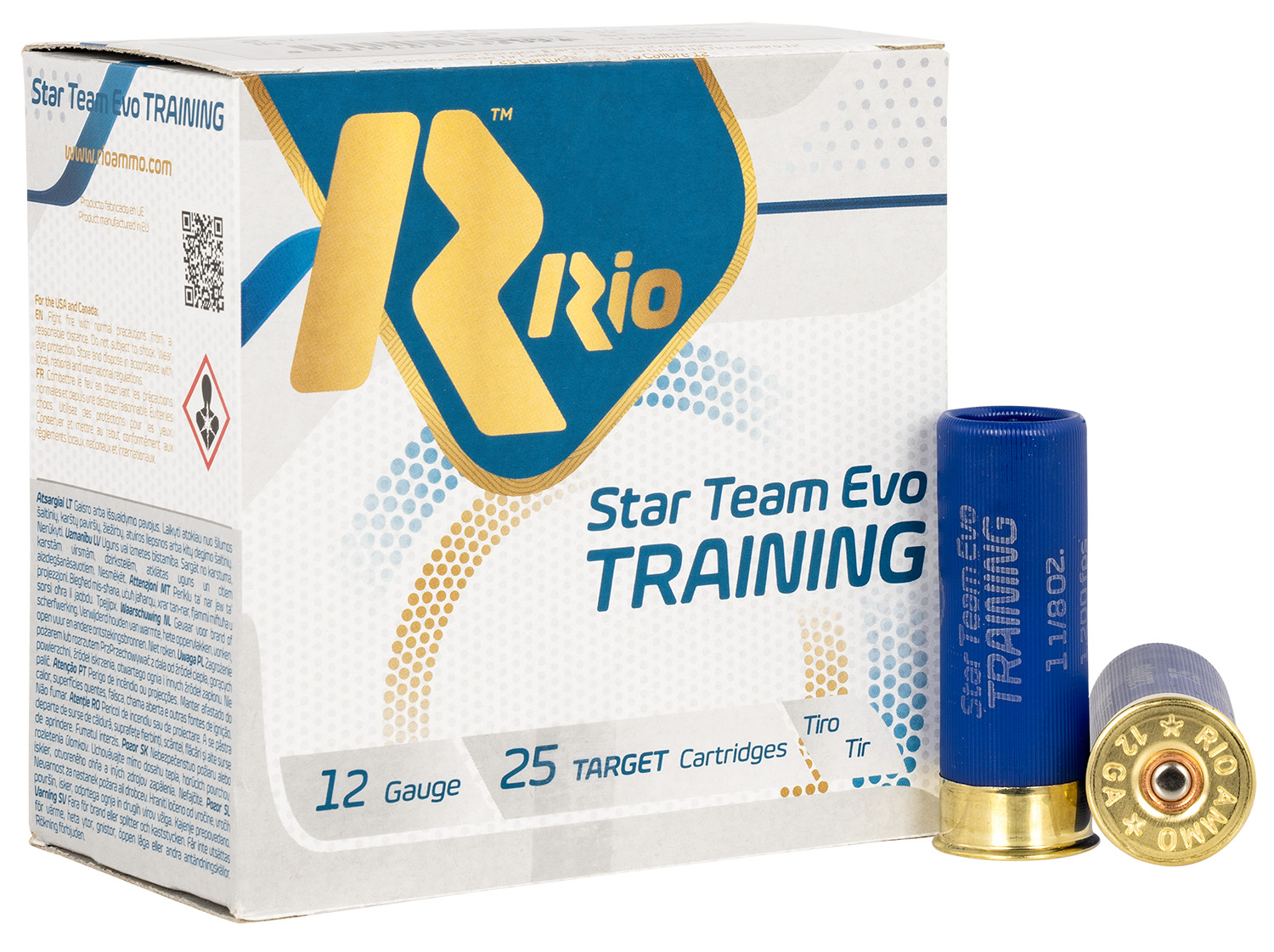 153240.jpg Rio Ammunition STT3275 Star Team EVO Training 12Gauge 2.75" 1 1/8oz 7.5Shot 25 Per Box/10 Case - Image 1