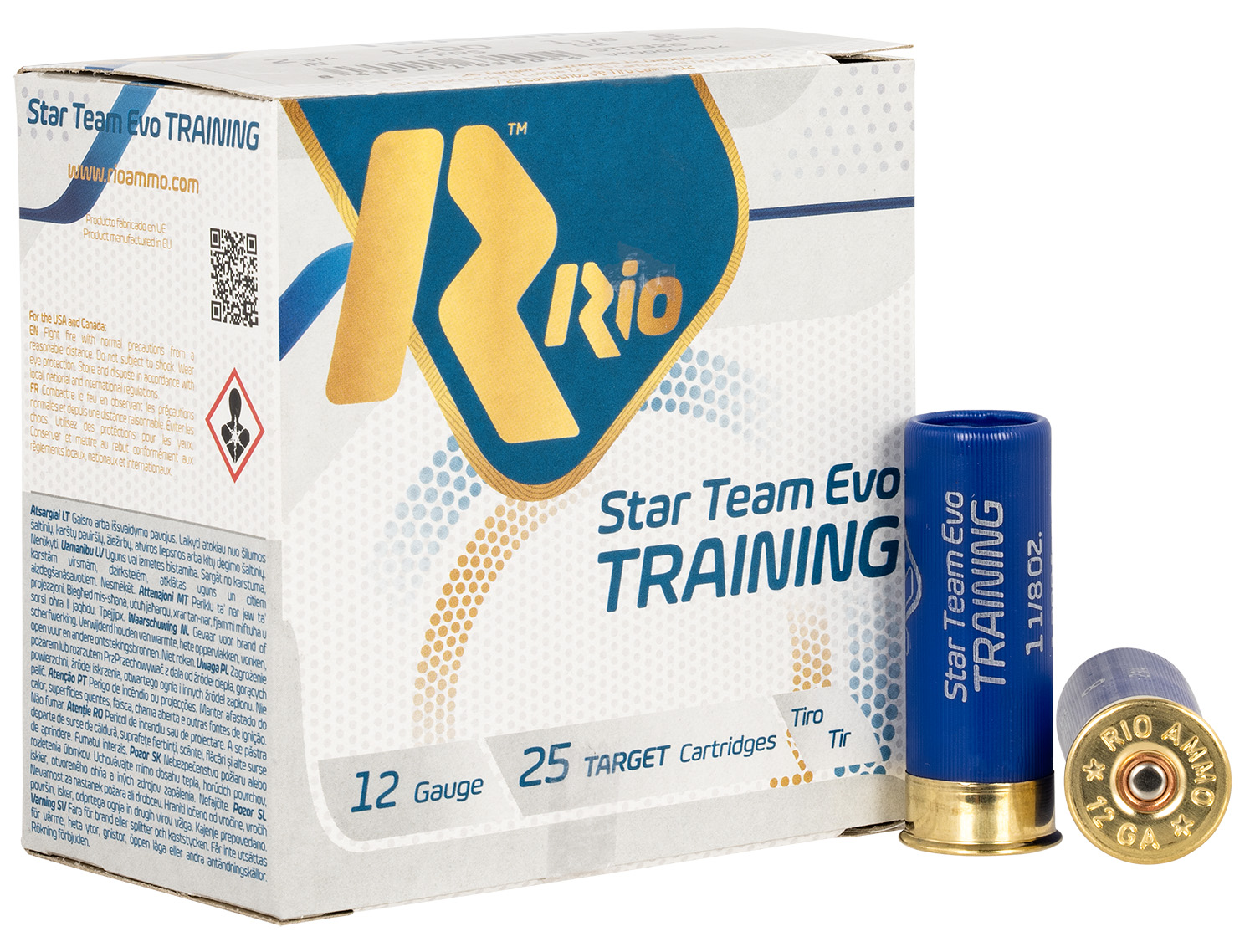 153241.jpg Rio Ammunition STT328 Star Team EVO 12Gauge 2.75" 1 1/8oz 8Shot 25 Per Box/10 Case - Image 1