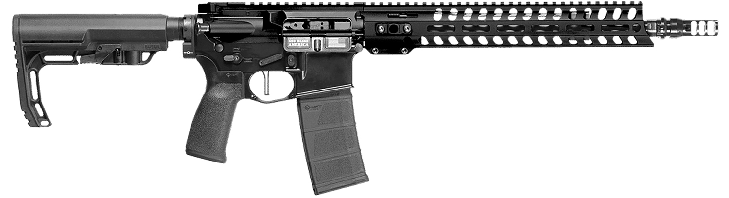174203.jpg Patriot Ordnance Factory 02048 Minuteman 300 Blackout 30+1 13.75" Black Nitride Barrel/ Black Aluminum Receiver Picatinny Rail - Image 1