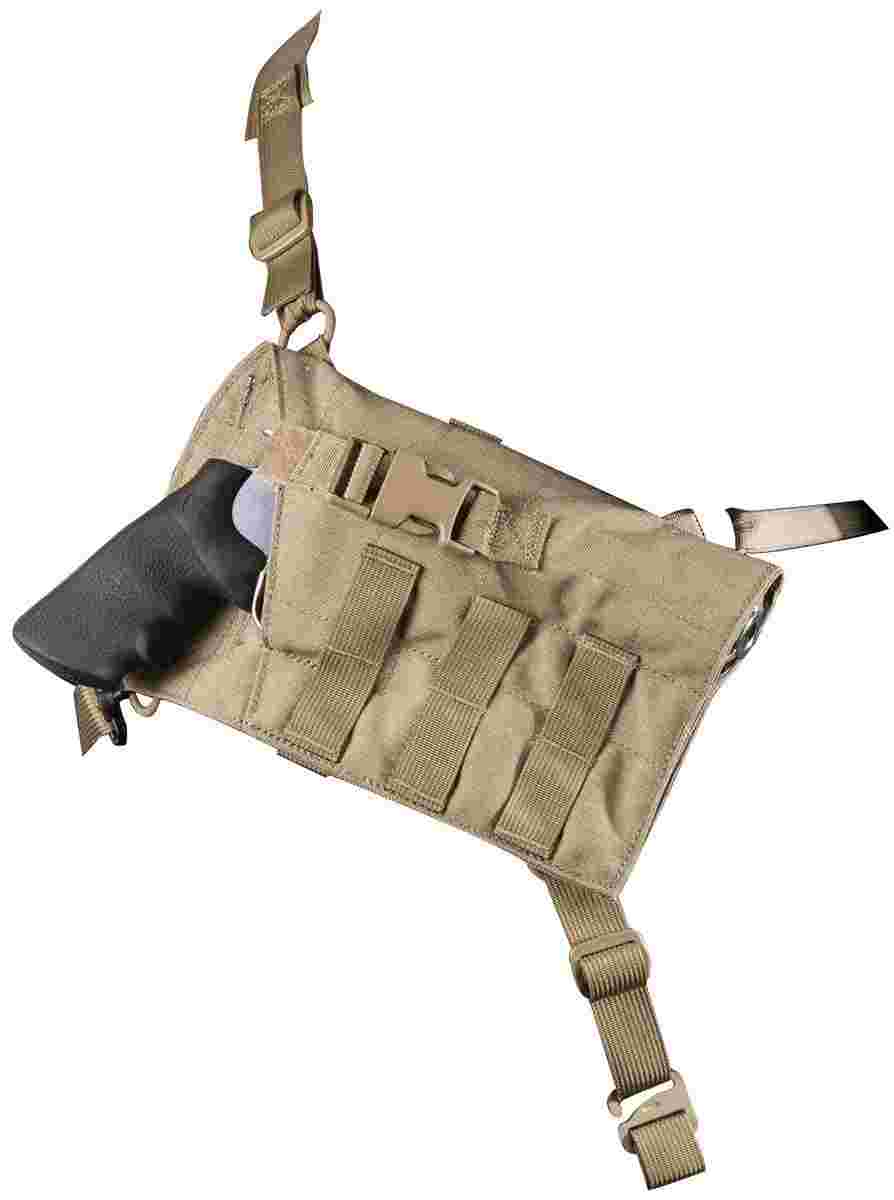 https3A2F2Fmedia.chattanoogashooting.com2Fimages2Fproduct2FVJVTACBIGRCT2FVJVTACBIGRCT.jpg Viking Tactics Big Rig Chest Holster for Revolvers Coyote Tan - Image 1