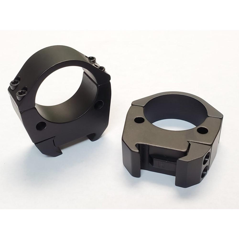 https3A2F2Fmedia.chattanoogashooting.com2Fimages2Fproduct2FTJTMS34LSB2FTJTMS34LSB-1.jpg Talley Modern Sporting Scope Rings 34mm Low Smoked Bronze - Image 1