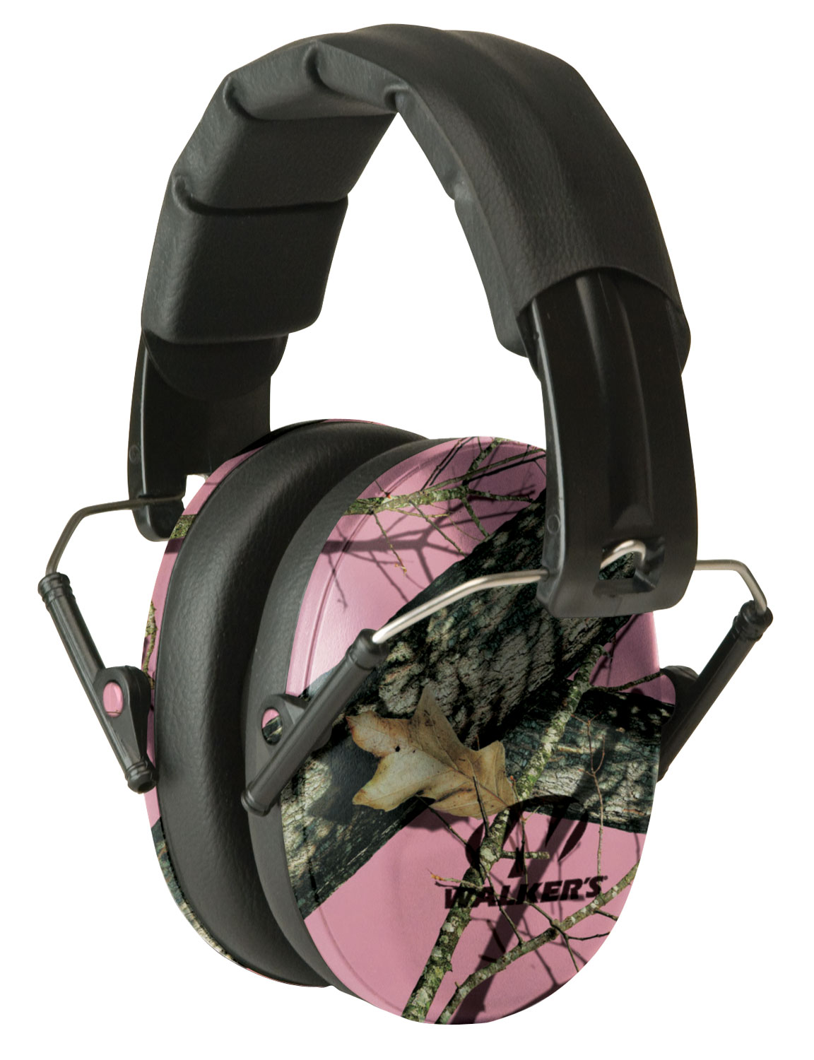 24934.jpg Walker's GWPFPM1PKMO Pro Low Profile Passive Muff 22 dB Over the Head Mossy Oak/Pink Polymer - Image 1