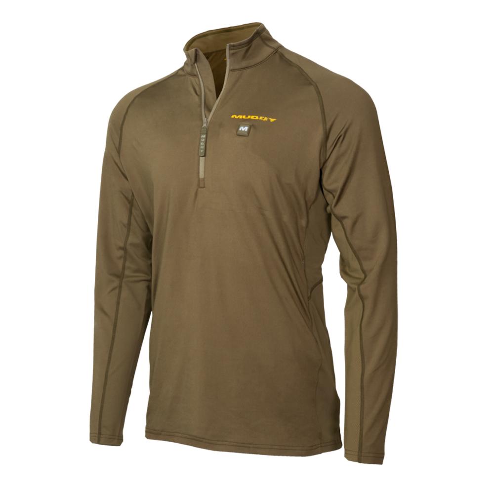 https3A2F2Fmedia.chattanoogashooting.com2Fimages2Fproduct2FGMMUDHTQZCL2X2FGMMUDHTQZCL-1.jpg Muddy Nucleus Heated Quarter Zip Long Sleeve Shirt Brown Clay 2XL - Image 1