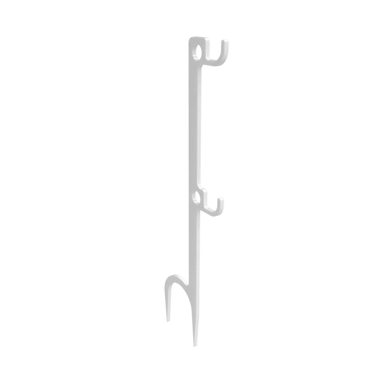 https3A2F2Fmedia.chattanoogashooting.com2Fimages2Fproduct2FBABCCFGSTH22FBABCCFGSTH2.jpg Birchwood Casey Double Hook Steel Target Hanger Ground Stake - White - Image 1