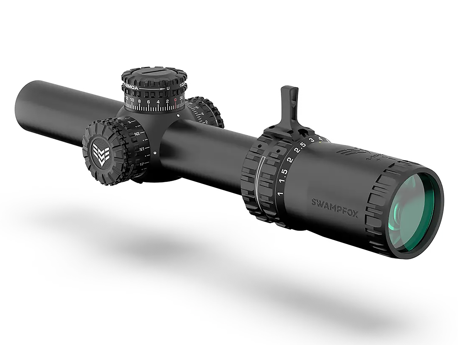 173000.jpg Swampfox Optics ARH11024B Arrowhead Black 1-10x 24mm 30mm Tube Guerrilla Dot BDC Reticle - Image 1