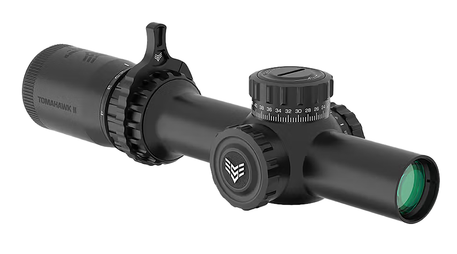 178889.jpg Swampfox Optics THK14241RB Tomahawk II Black 1-4x24mm 30mm Tube BDC Red Reticle - Image 1