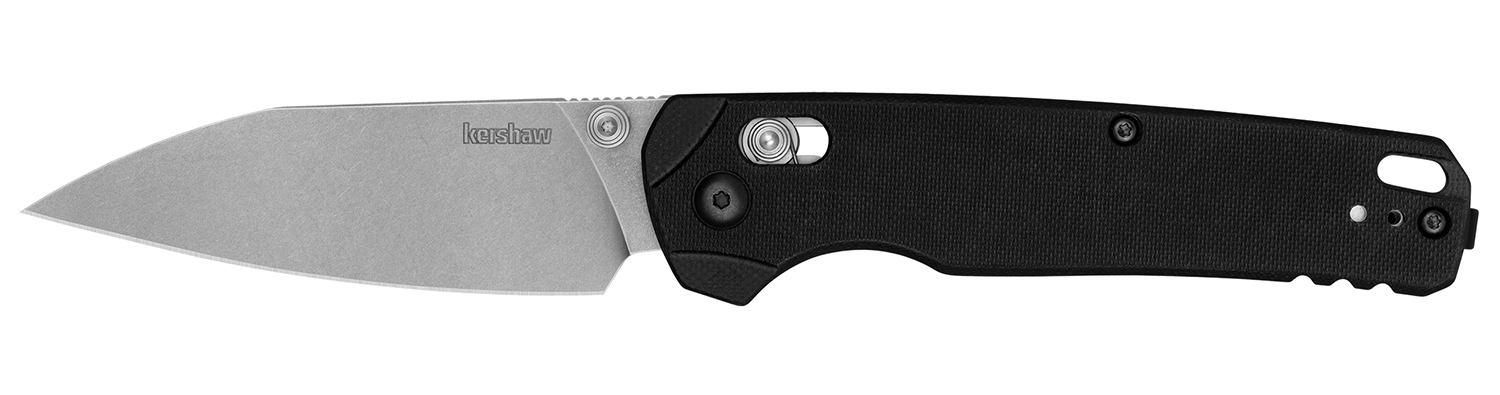 185499.jpg Kershaw 6110 Bel Air XL 3.40" Folding Plain Stonewashed CPM MagnaCut Steel Blade, Black Textured G10 Handle - Image 1