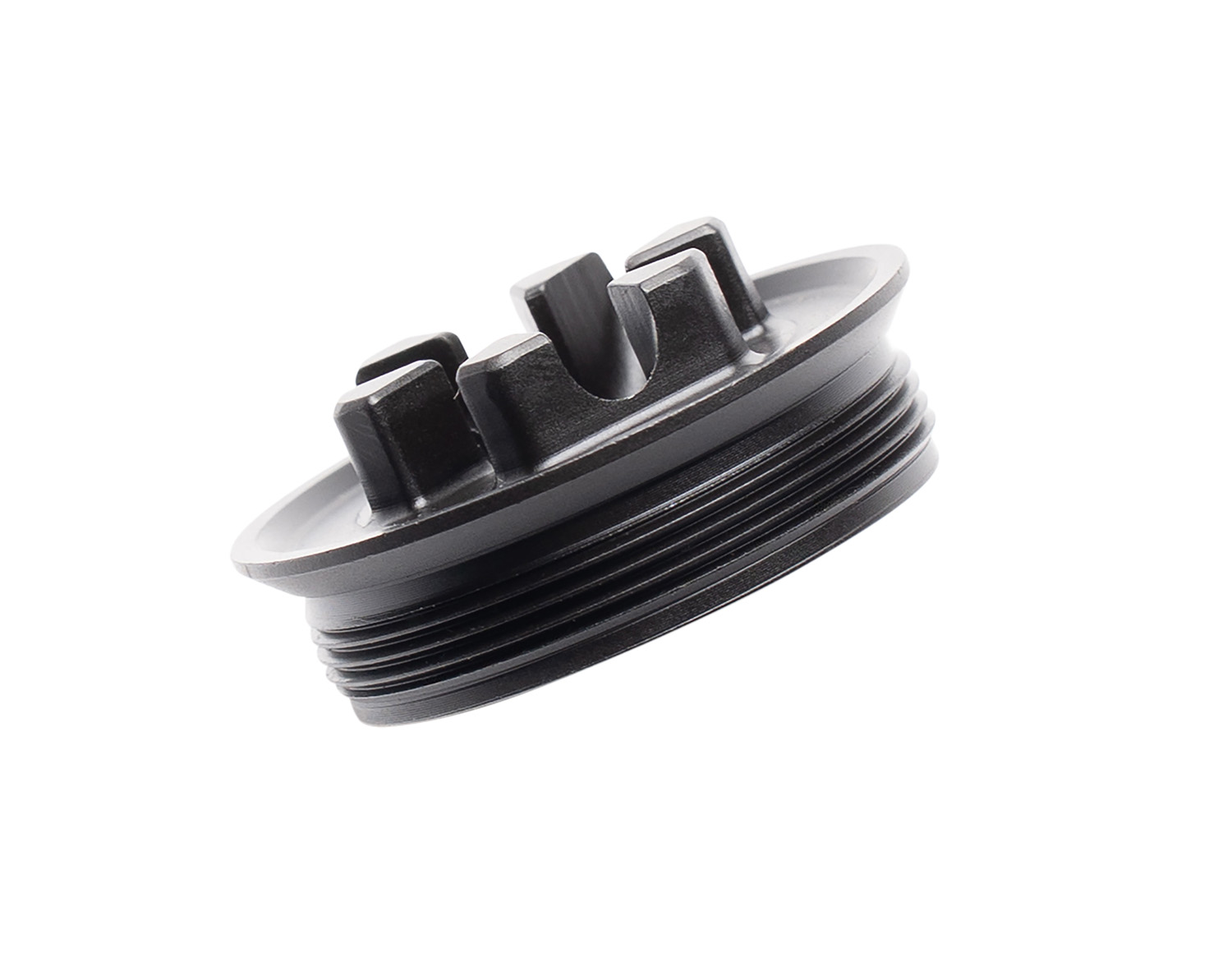 183974 Dead Air RXD206 Flash Hider Front Cap 5.56mm Fits 0.53" Long Stainless Steel Black Nitride - Image 1