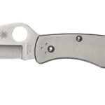 Spyderco C07P Police  4.13" Folding Spear Point Plain VG-10 SS Blade Stainless Includes Pocket Clip