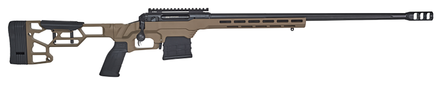 119179.jpg Savage Arms 57565 110 Precision 300 Win Mag 5+1 24", Matte Black Rec/Barrel, Flat Dark Earth Cerakote MDT LSS XL Chassis, Polymer Grip - Image 1