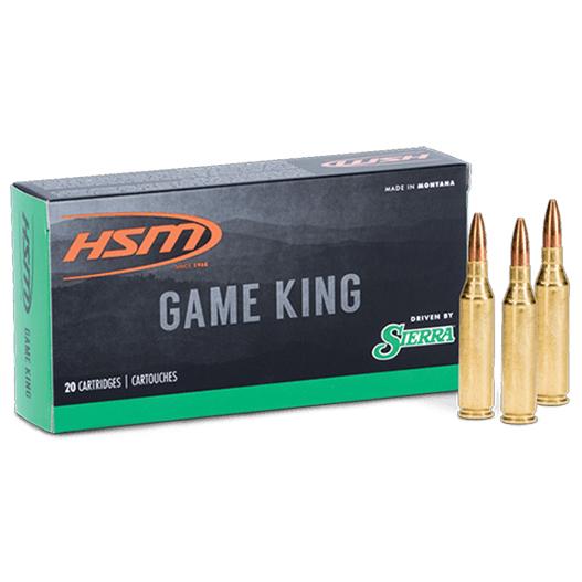 https3A2F2Fmedia.chattanoogashooting.com2Fimages2Fproduct2FHEHSM6REM4N2FHEHSM6REM4N.jpg HSM GameKing Rifle Ammunition 6mm Rem100gr SP 20/ct - Image 1