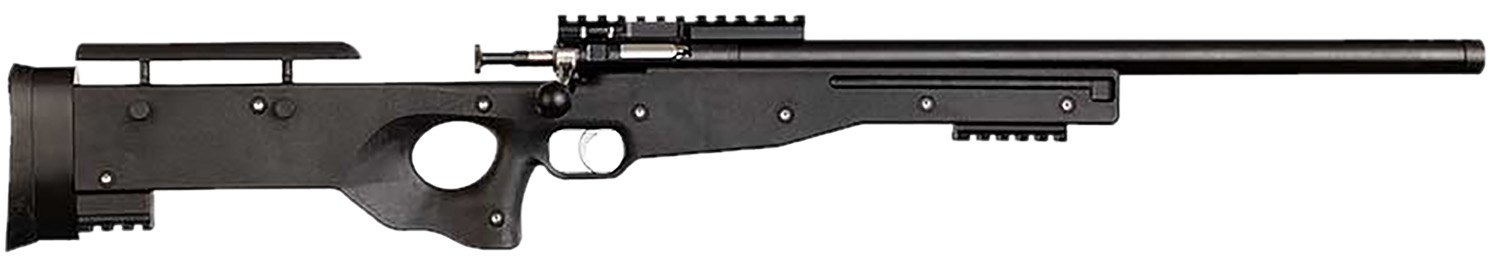 167602.jpg Crickett KSA2150-BLK Precision Full Size 22 LR Single Shot 16.10" Blued Threaded Bull Barrel, Blued Crickettinny Rail Steel Receiver, Black Synthetic Adj LOP Stock - Image 1