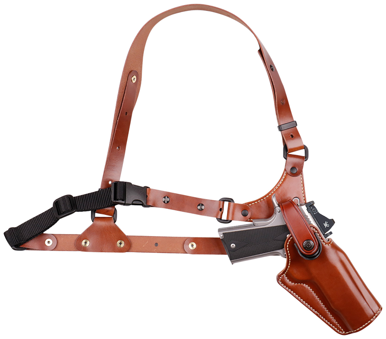 19111 Galco GA186 Great Alaskan Size Fits Chest Up To 54" Tan Leather Shoulder/Torso Strap Fits Ruger Alaskan Fits S&W N Frame Right Hand - Image 1