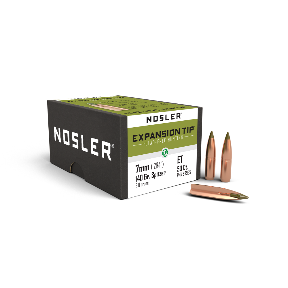 https3A2F2Fmedia.chattanoogashooting.com2Fimages2Fproduct2FNO599552FNO59955-1 Nosler E-Tip Lead-Free Hunting Rifle Bullets 7mm .284" 140 gr SPTZ E-TIP 50/ct - Image 1