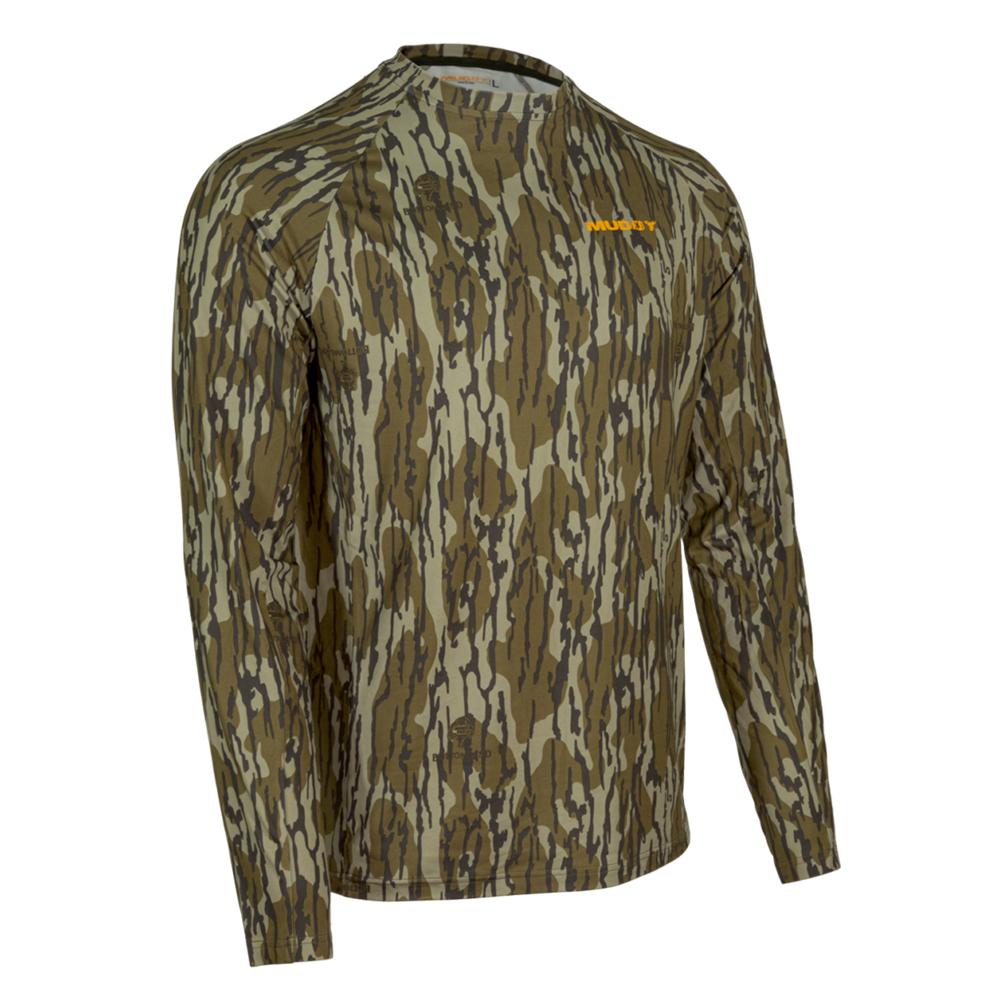 https3A2F2Fmedia.chattanoogashooting.com2Fimages2Fproduct2FGMMUDBLCRWMOBXL2FGMMUDBLCRWMOB-1_4_5.jpg Muddy Base Layer Crew Long Sleeve Shirt Mossy Oak Bottomland XL - Image 1