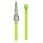 Muzzy Iron 2-Blade Fish Point w Chartreuse Arrow
