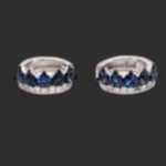 39897 Sapphire/Diamond Huggies