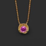 38345 Pink Sapphire Bezel Pendant