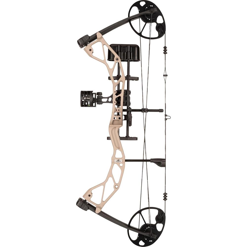 https3A2F2Fmedia.chattanoogashooting.com2Fimages2Fproduct2FPBA148882FPBA14888-1.jpg Diamond Archery Radian Compound Bow 305 fps 10-55 lbs RH Sandstone with Package - Image 1