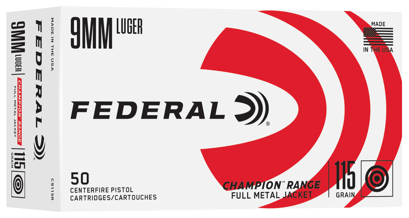 FDR 9MM 115GR RANGE FMJ 50RD - Federal Premium